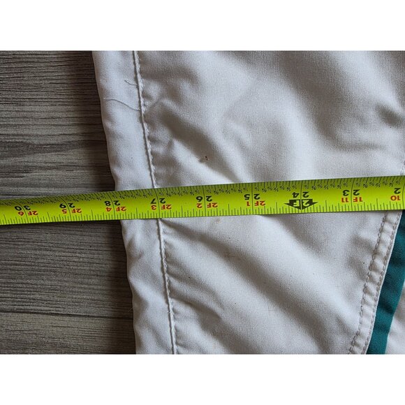 Mulberry Street Womens 2X White Hooded Jacket With Teal Accents & Zip Pockets - Picture 7 of 12